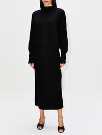 Dion Cashmere Skirt,ELYSEWALKER LABEL,CACAO BROWN,Image 6