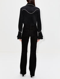 Black High Tides Shirt,JOHANNA ORTIZ,BLACK/ECRU,Image 3