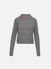 Simple Crew Sweater,THE ELDER STATESMAN,LIGHT GREY,Image 1