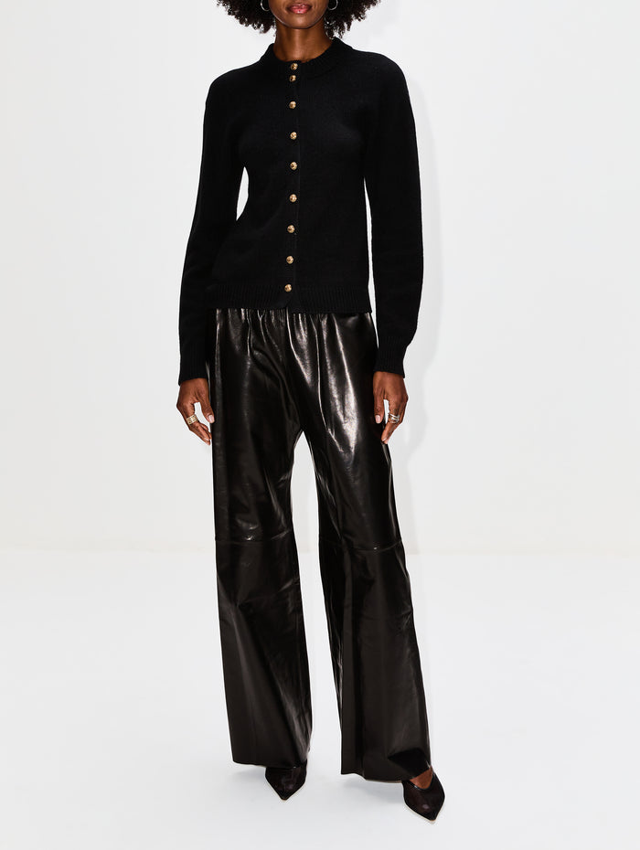 Olan Pant,NOUR HAMMOUR,BLACK,Image 1