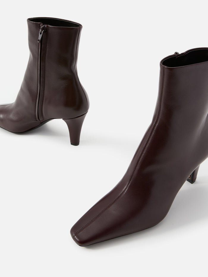 Jill Bootie 75mm,SAINT LAURENT,MARRON GLACE,Image 1