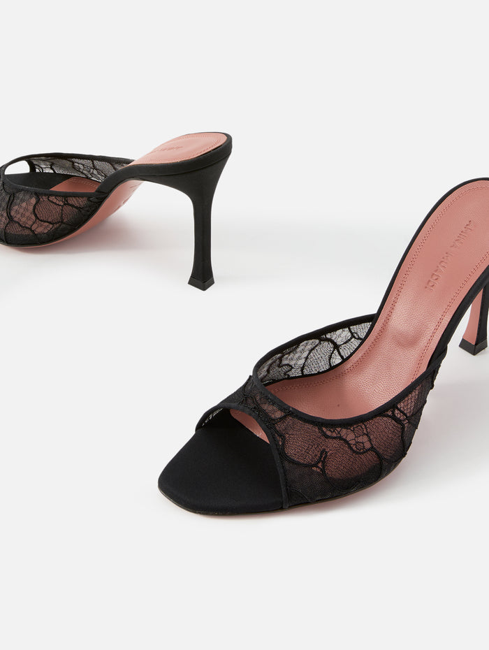 Alexa Lace Slipper,AMINA MUADDI,BLACK,Image 1