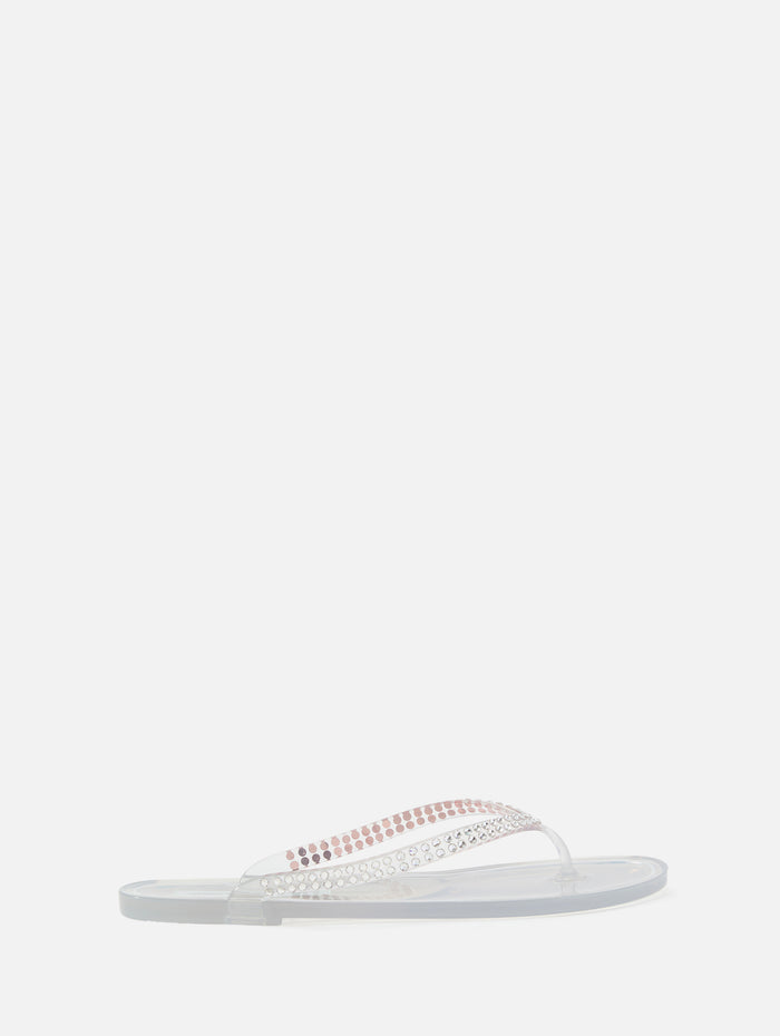 Jo Crystal Flip Flop,CHRISTOPHER ESBER,CLEAR/CRYSTAL,Image 1