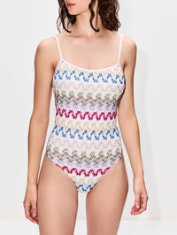 One Piece Swimsuit,MISSONI MARE,MULTI WITH WHITE BASE,Image 3