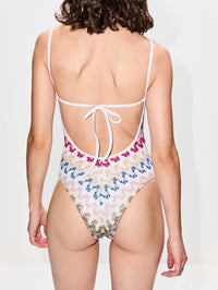 One Piece Swimsuit,MISSONI MARE,MULTI WITH WHITE BASE,Image 4