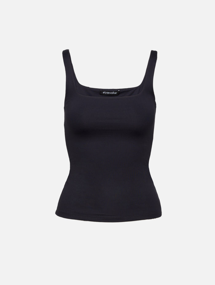 Vaughn Square Tank,ELYSEWALKER LABEL,BLACK,Image 1