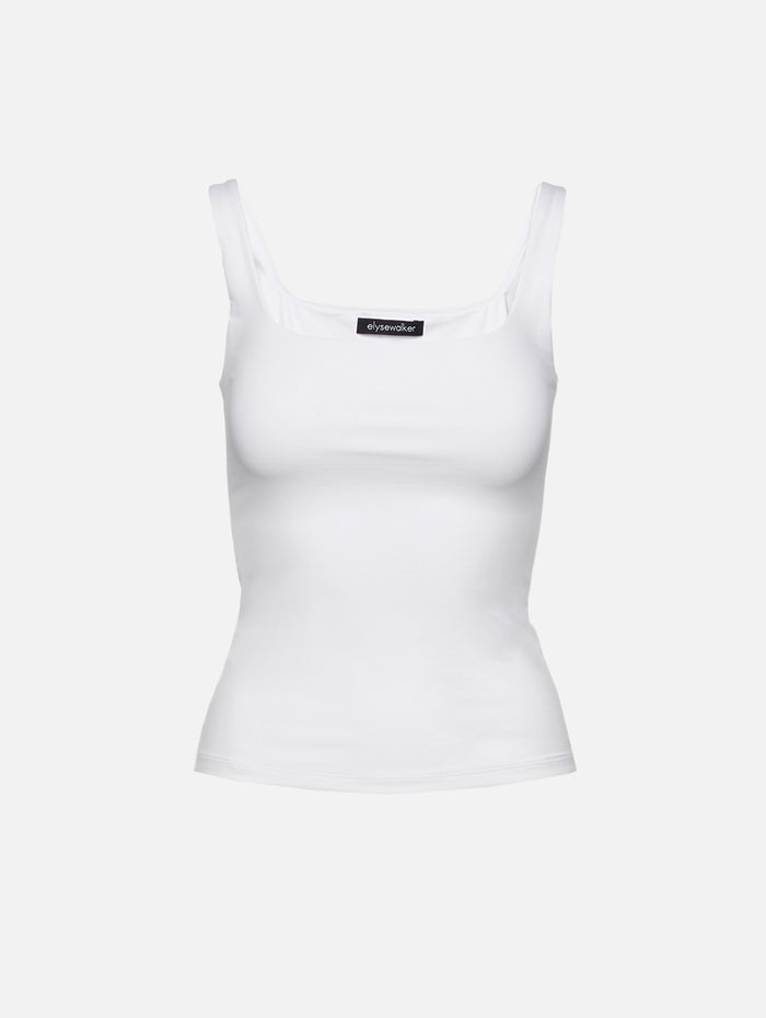 Vaughn Square Tank,ELYSEWALKER LABEL,WHITE,Image 1