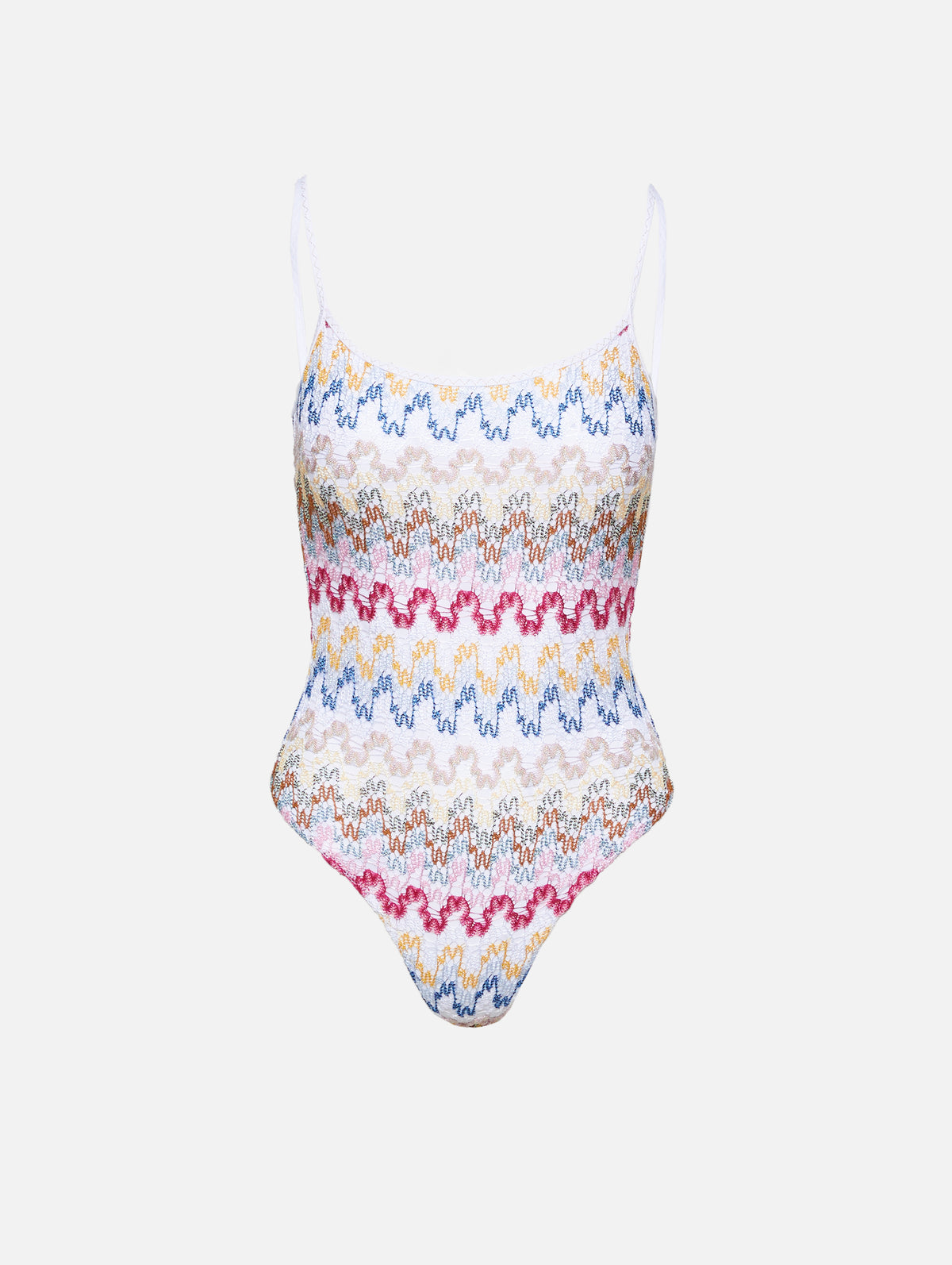 One Piece Swimsuit,MISSONI MARE,MULTI WITH WHITE BASE,Image 1