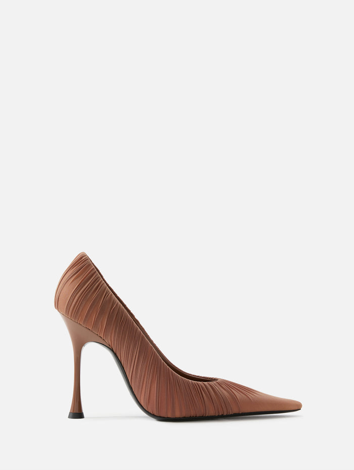 New Tights Draped Pump,SAINT LAURENT,NUDE,Image 1