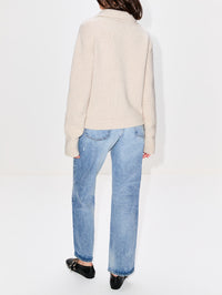 Plain Zip Jacket,THE ELDER STATESMAN,WHITE,Image 3