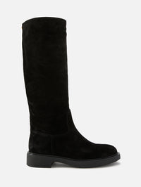 Suede Riding Boot,GIANVITO ROSSI,BLACK,Image 1