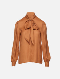 Neck Tie Blouse,SAINT LAURENT,TANIN,Image 1