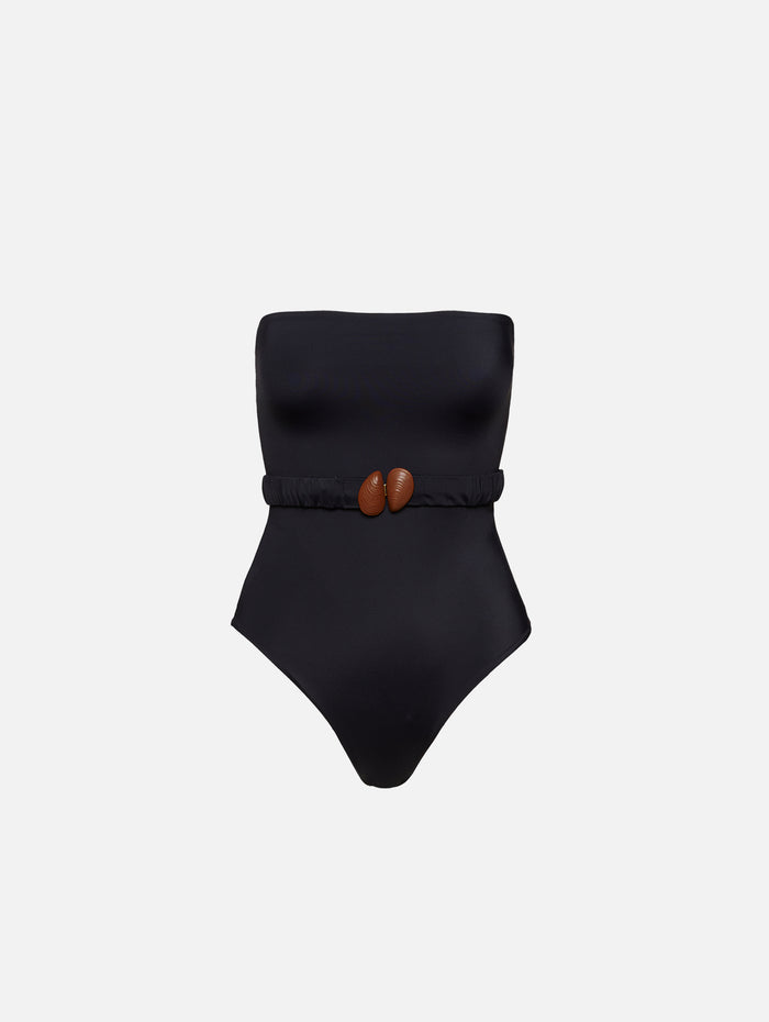Classic One Piece Swimsuit,JOHANNA ORTIZ,BLACK,Image 1