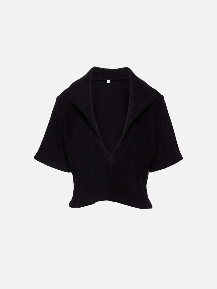 Black Misty Hem T-Shirt,JOHANNA ORTIZ,BLACK,Image 1