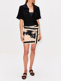 Black Misty Hem T-Shirt,JOHANNA ORTIZ,BLACK,Image 2