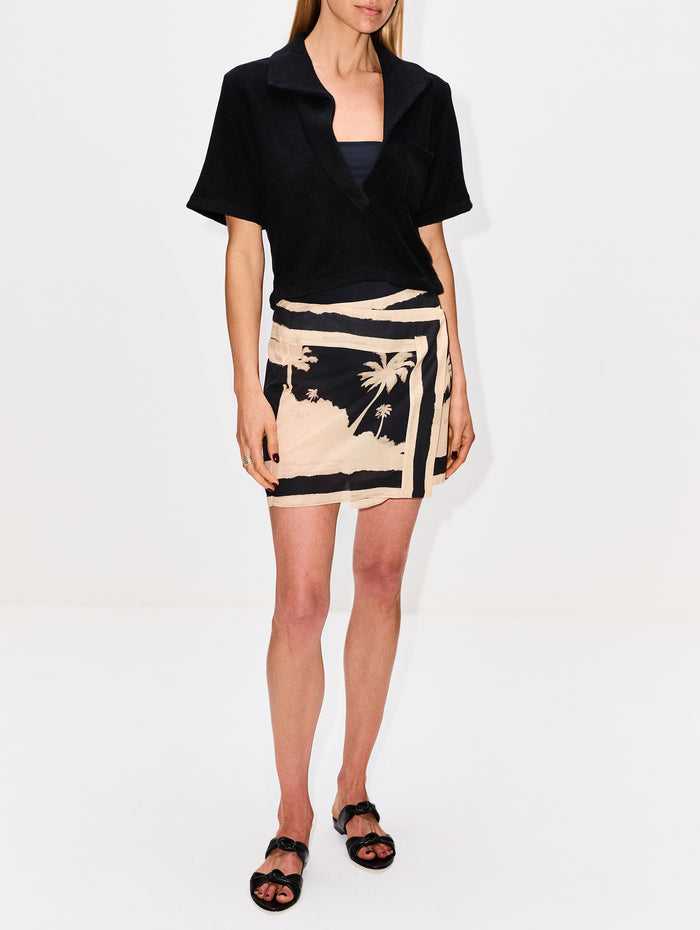 Black Misty Hem T-Shirt,JOHANNA ORTIZ,BLACK,Image 1