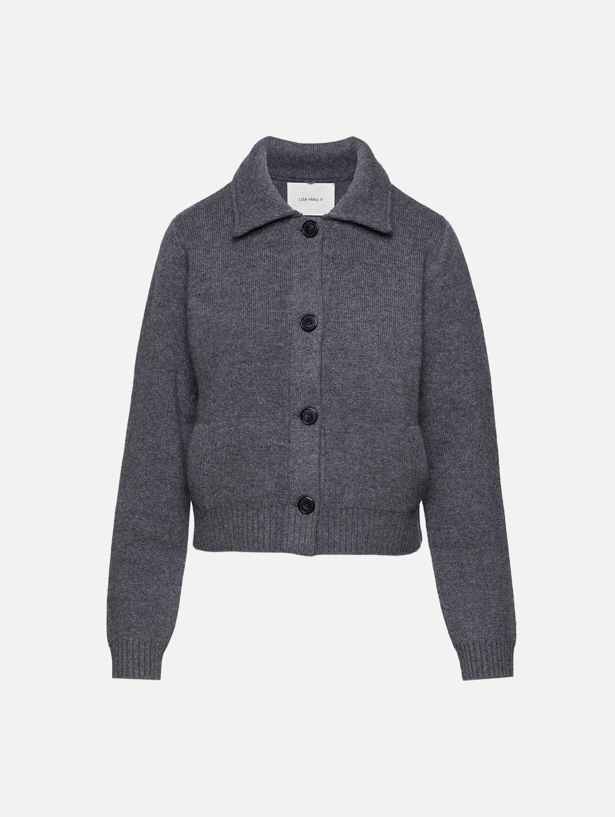 Lynna Cardigan Jacket,LISA YANG,GRAPHITE,Image 1
