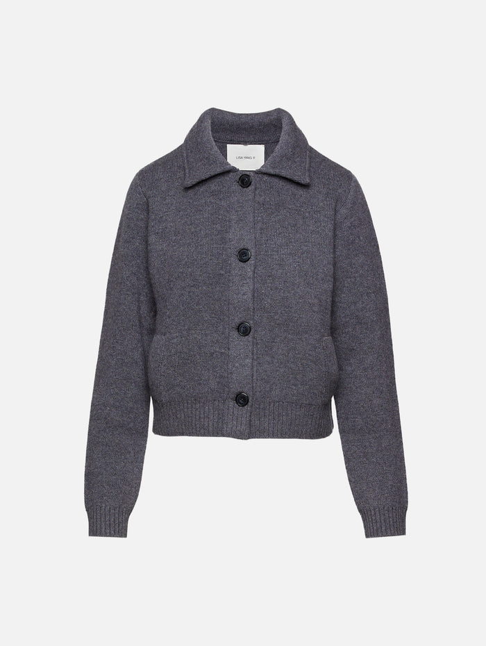 Lynna Cardigan Jacket,LISA YANG,GRAPHITE,Image 1