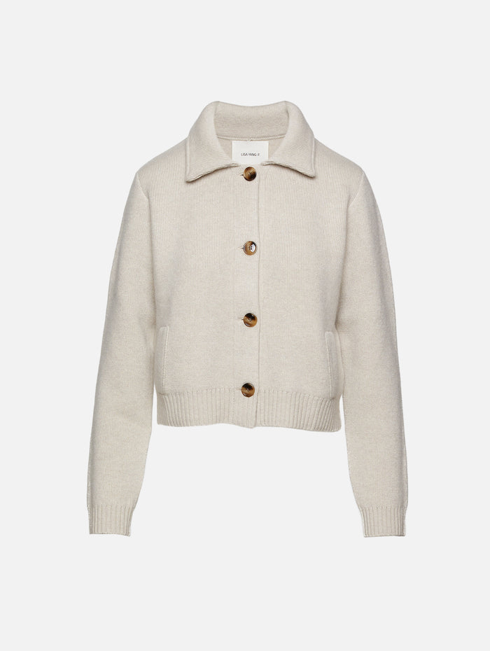 Lynna Cardigan Jacket,LISA YANG,OYSTER,Image 1
