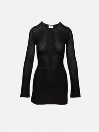 Crochet Dress,SAINT LAURENT,BLACK,Image 1