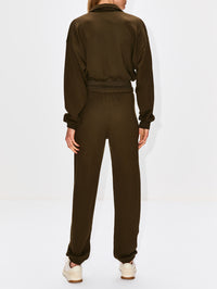 Cropped Half-Zip Sweatshirt,ÉTERNE,MOSS,Image 3