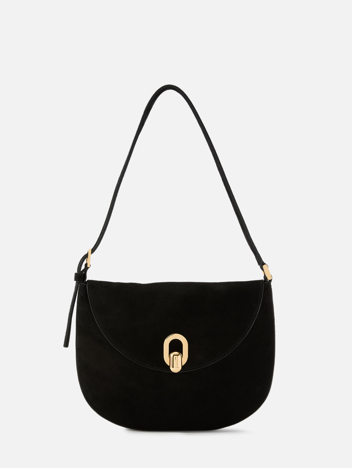 Small Tondo Hobo Bag,SAVETTE,BLACK,Image 1