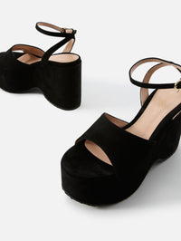 Platform Wedge,GIANVITO ROSSI,BLACK,Image 2