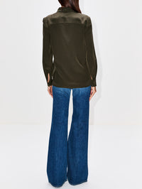 Angelique Tie Neck Blouse,NILI LOTAN,LODEN,Image 3