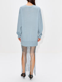 Macrame Monument Dress,CHRISTOPHER ESBER,STONE BLUE,Image 4