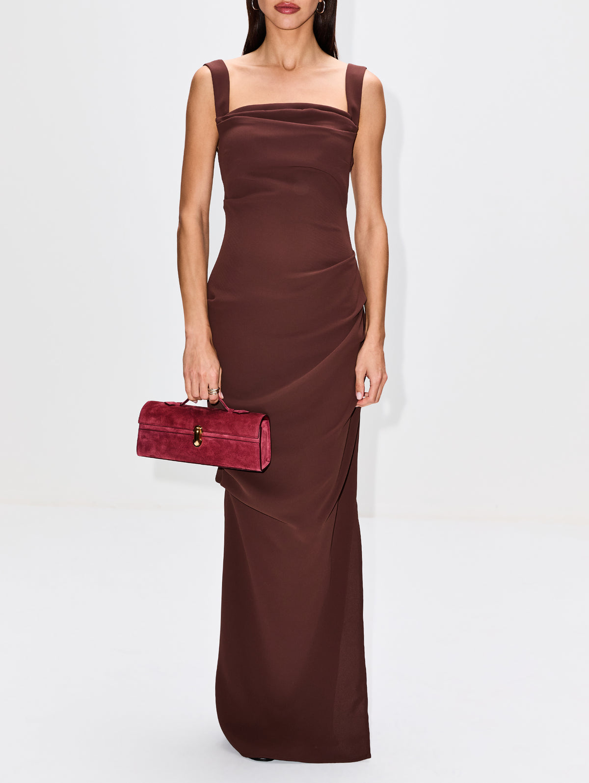 Slim Symmetry Pochette Bag,SAVETTE,WINE,Image 2