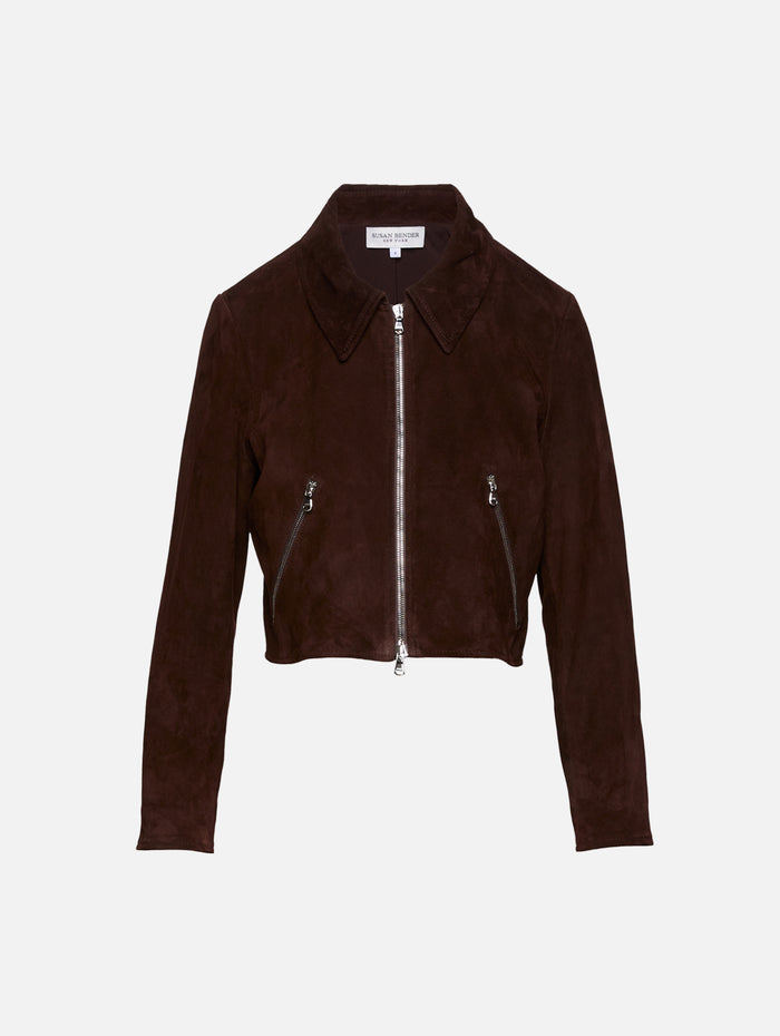 Relaxed Flight Jacket,SUSAN BENDER,CHOCOLATE,Image 1