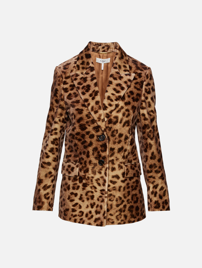 Leopard Jacket,CHLOÉ,WORN BROWN,Image 1