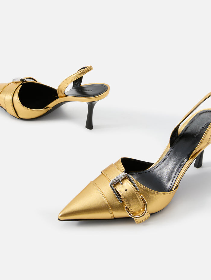 Voyou Slingback Pump 75mm,GIVENCHY,GOLDEN,Image 1