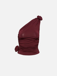 One Shoulder Top,MAGDA BUTRYM,BORDEAUX,Image 1