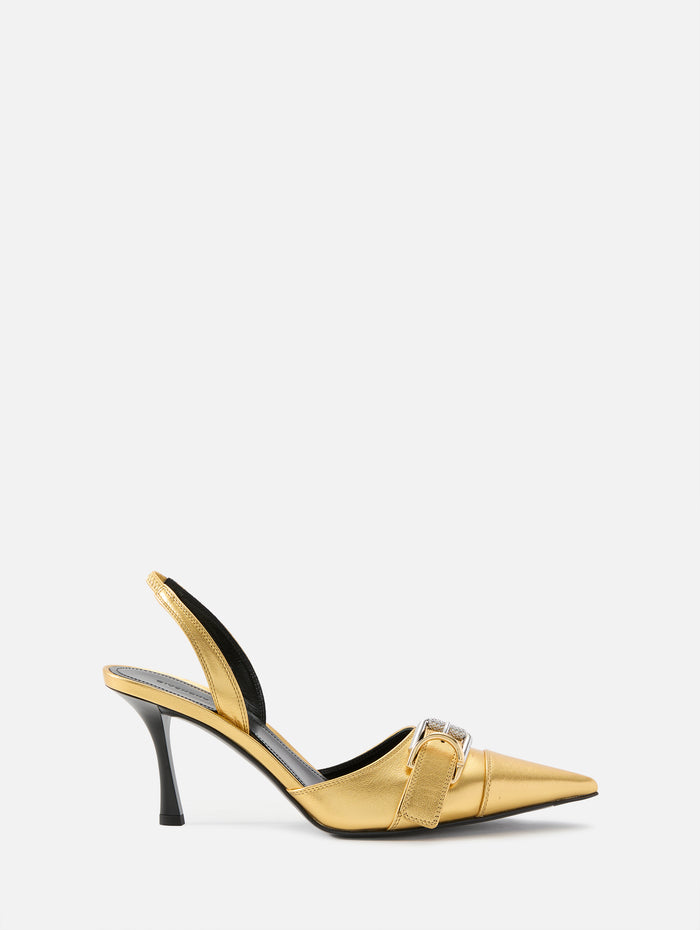 Voyou Slingback Pump 75mm,GIVENCHY,GOLDEN,Image 1