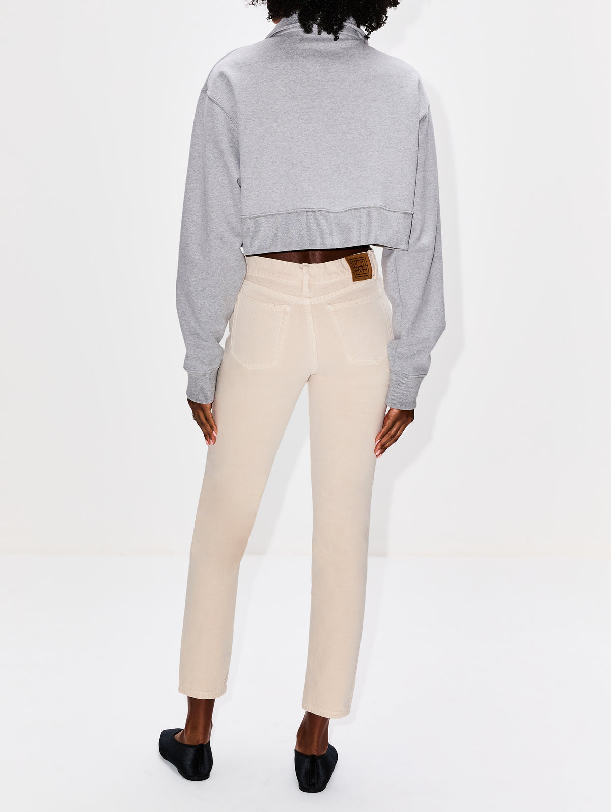 Half Zip Sweatshirt,MIU MIU,GREY MELANGE,Image 3