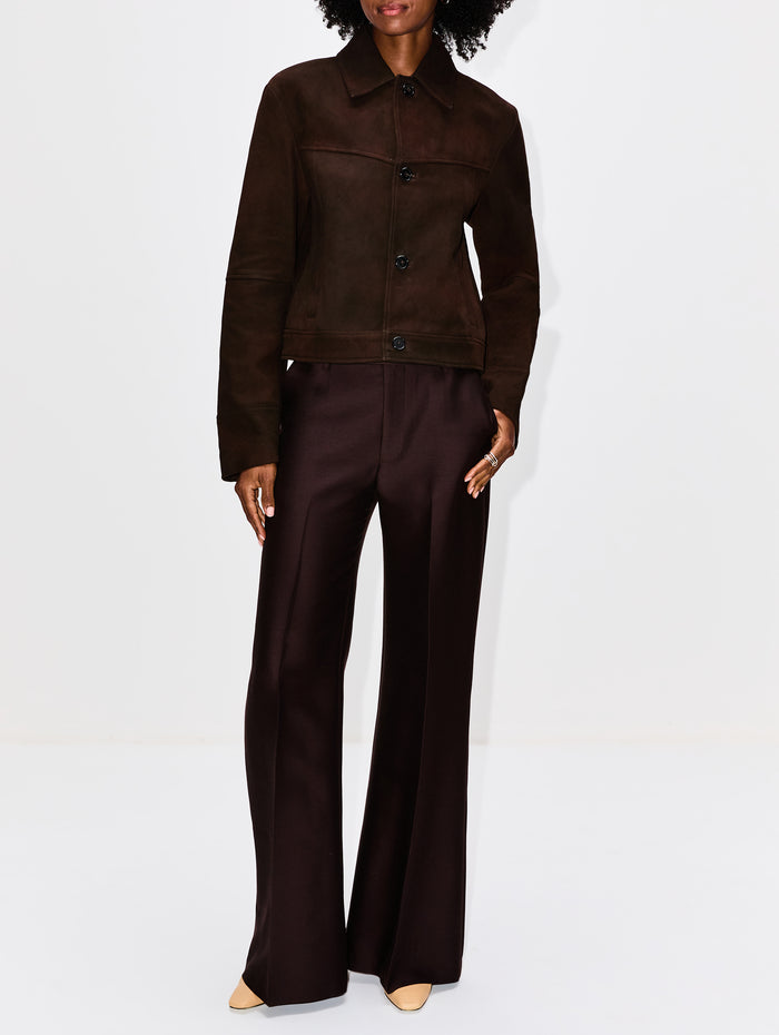 Avery Cropped Jacket,KALLMEYER,ANTIQUE BROWN,Image 1