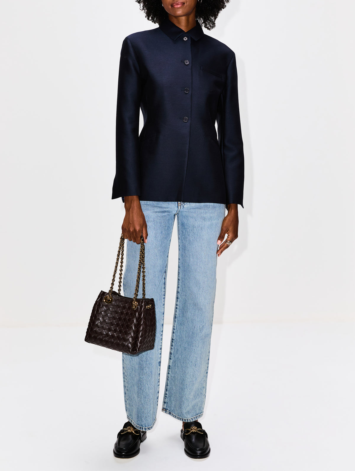 Astaire Flat,BOTTEGA VENETA,BLACK,Image 3