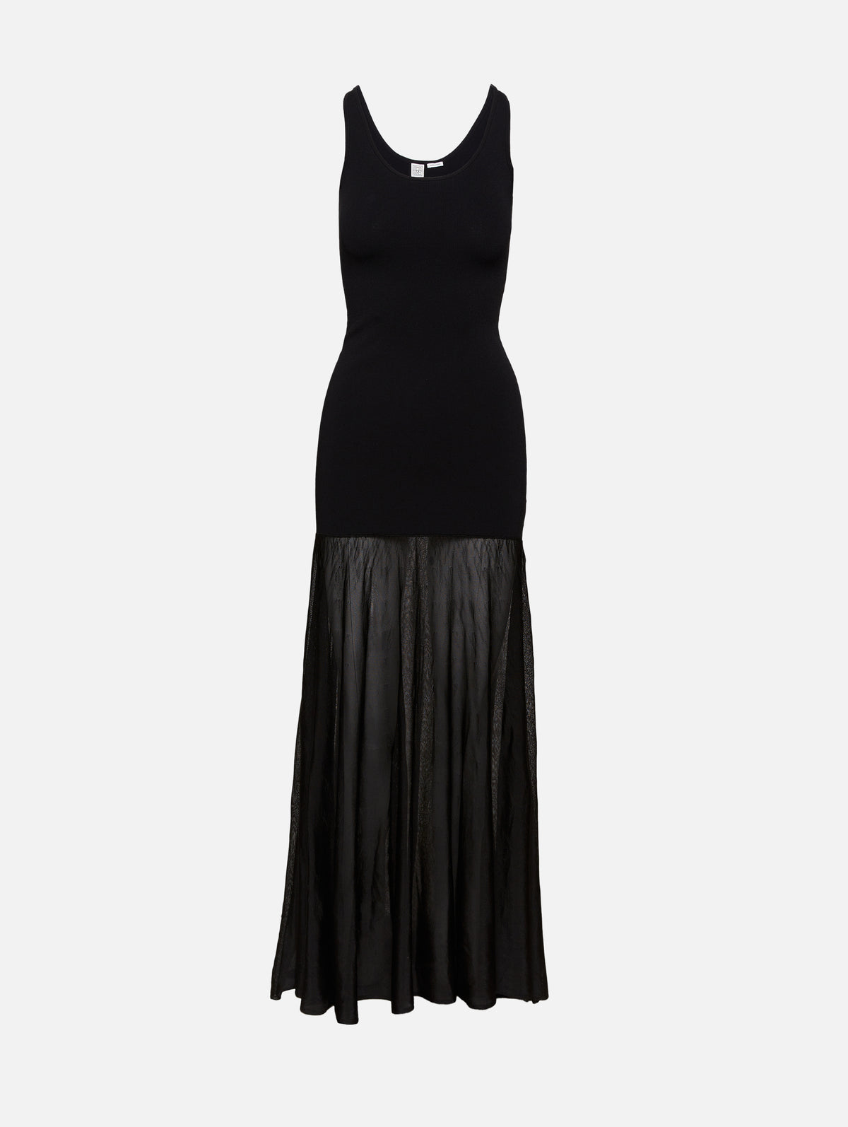 Evening Tank Dress,TOTÉME,BLACK,Image 1
