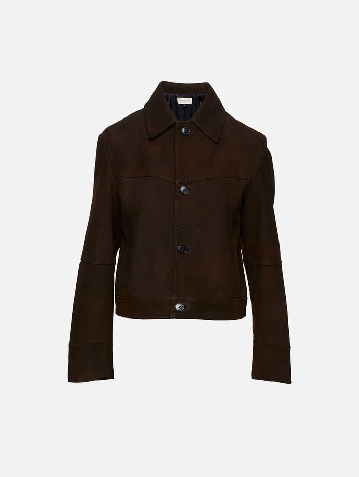 Avery Cropped Jacket,KALLMEYER,ANTIQUE BROWN,Image 1