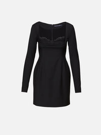 Technical Wool Mini Dress,ZEYNEP ARCAY,BLACK,Image 1