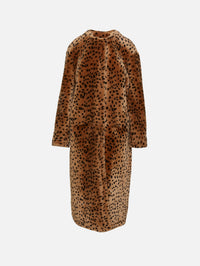 Animal Shearling Coat,ZEYNEP ARCAY,CAMEL/BLACK,Image 1