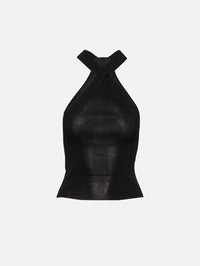 Silk Knit Top,PETAR PETROV,BLACK,Image 1
