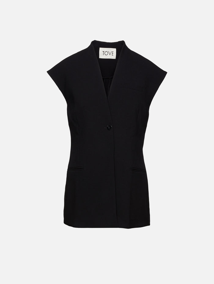 Rian Waistcoat,TOVE,BLACK,Image 1
