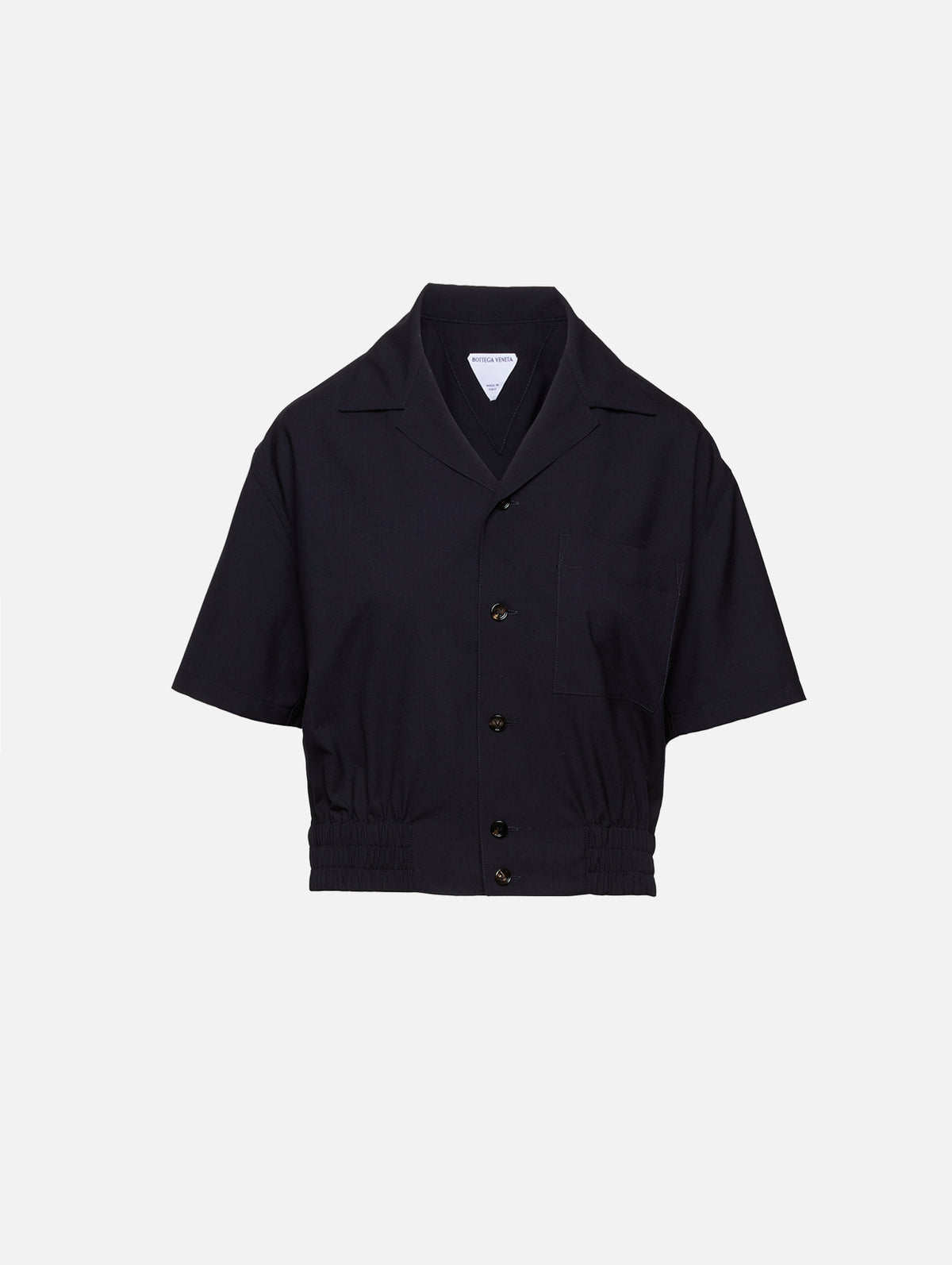 Button Up Blouse,BOTTEGA VENETA,MIDNIGHT,Image 1