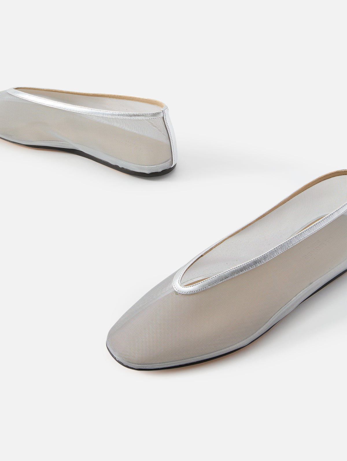 Mesh Luna Slipper,LE MONDE BERYL,SILVER,Image 2