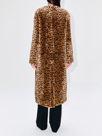 Animal Shearling Coat,ZEYNEP ARCAY,CAMEL/BLACK,Image 3