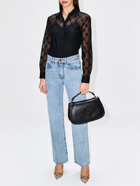 Blondie Top Handle Bag,GUCCI,BLACK/BLACK,Image 2