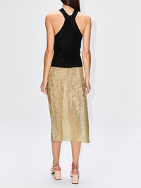 Silk Knit Top,PETAR PETROV,BLACK,Image 3