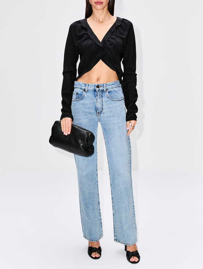 Large Clutch,SAINT LAURENT,NOIR,Image 1